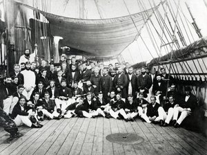 British Naval Officers on Deck